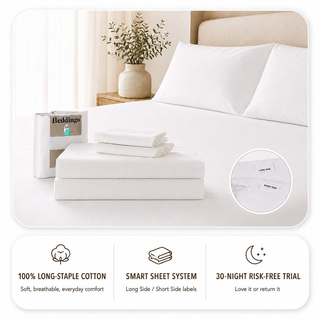 Beddingo Set - White Cotton